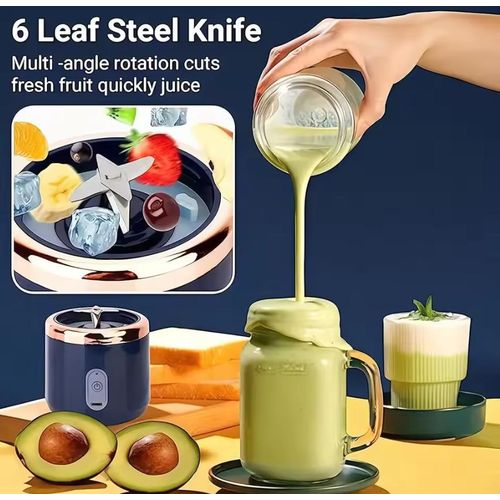 Portable USB Personal Mini Juicer Cup Handheld Travel Blender Single Double Cups for Water Bottles