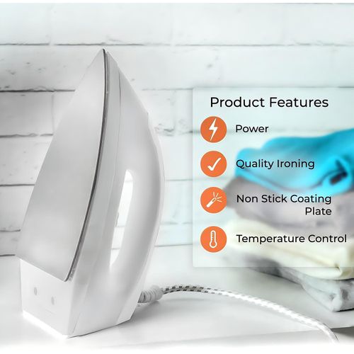 Electric Iron For Household Wrinkle Removal, Smooth Bottom Plate, Dry Ironing Style