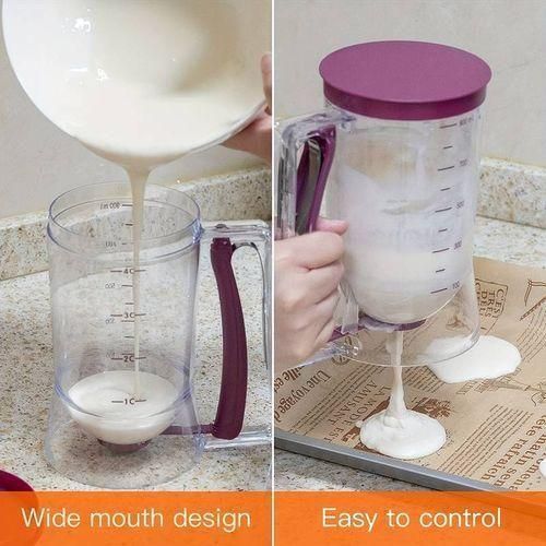 Batter dispenser with measuring labels, kitchen baking tools