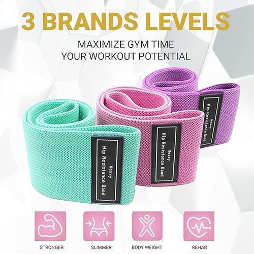 Buttocks training, yoga ring resistance band (3 sets, 3 resistances)