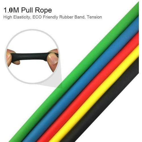11 Pcs Set Latex Resistance Band Exercise Band Toning Tube