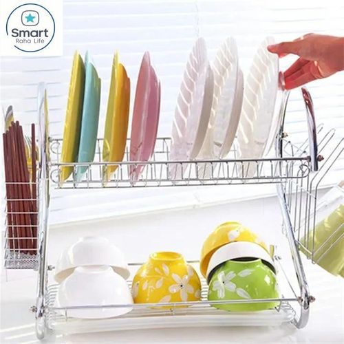 RahaLife 18inch Stainless Steel Dish Rack-2 Tier