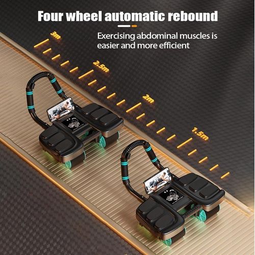 Abdominal muscle wheel roller with elbow support, automatic rebound elbow protection abdominal wheel