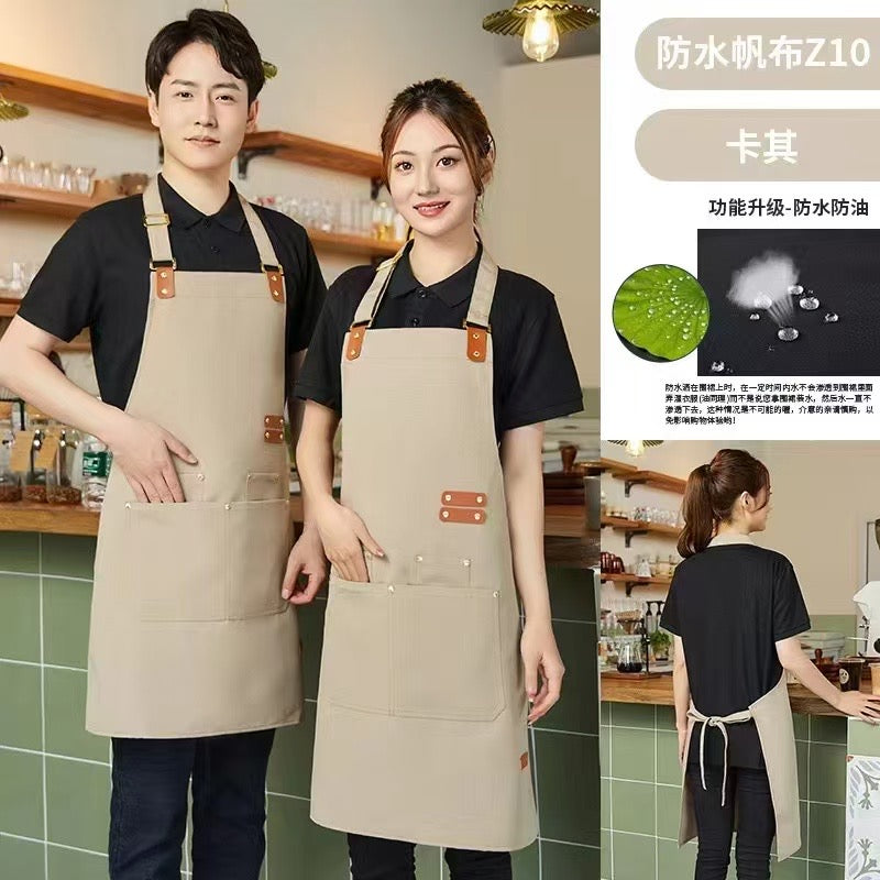 Canvas Cross Back Chef Apron | Adjustable Straps & Large Pockets Kenya