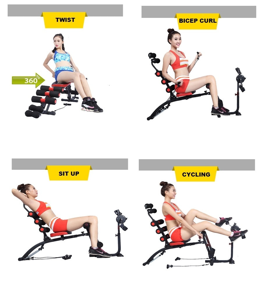 6 Pack Care Six Pack ABS Fitness Machine With Pedals