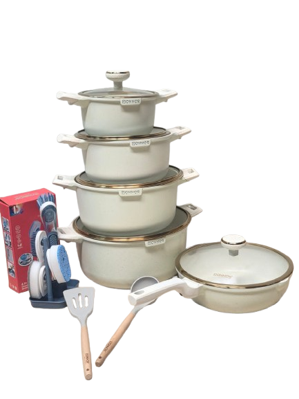15Pcs Aero Granite Non-Stick Donnor Cookware Set(1-3)