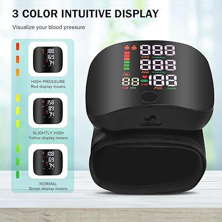 Automatic Wrist Blood Pressure Monitors with LCD Touch Scree