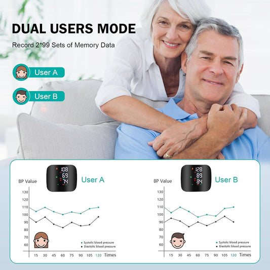 Automatic Wrist Blood Pressure Monitors with LCD Touch Scree