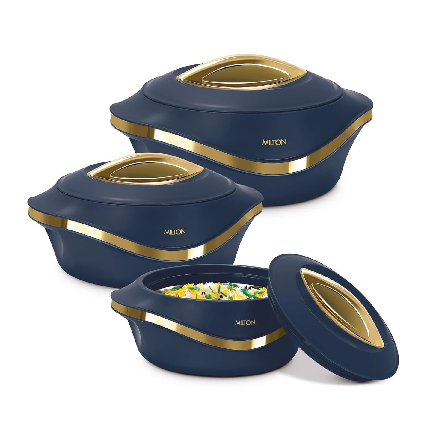 MILTON Pearl 4pcs Inner Stainless Steel Hot Pot Food Warmers