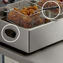 Nunix  Double Tank 6+6LT CHIPS/CHICKEN Stainless Steel double Deep Fryer