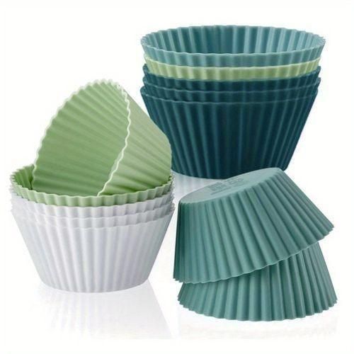 24 reusable silicone baking molds