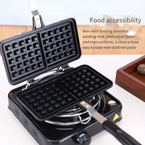 Non-stick Waffle Pan, Waffle Maker Breakfast Pan With Heat-proof Handle