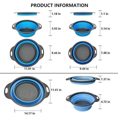 3pcs Retractable Foldable Vegetable Washing Basket