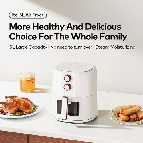 Itel 5L Multi-functional Digital Air Fryer, 1500W, Upgraded Steam Humidification Technology - Blue