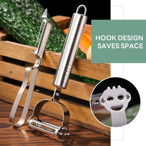 3Pcs Julienne Peeler Set, Stainless Steel Vegetable Peeler Julienne Slicer, Kitchen Vegetable Peeling Tool for Veggie Fruit Carrot