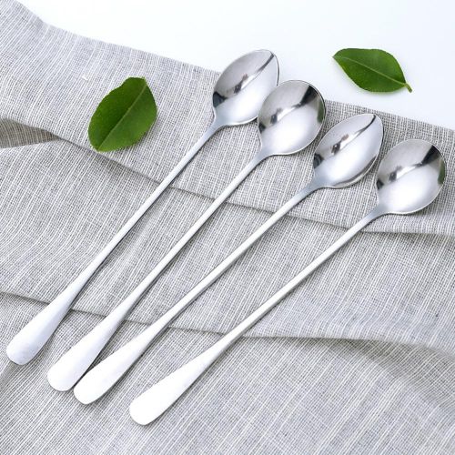 1Pc Stainless Steel Coffee Soup Tea Dinner Spoon Smooth Tableware with Long Handle
