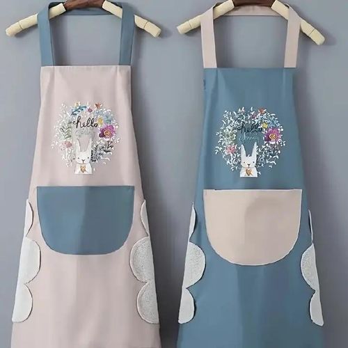2pcs Apron Waterproof And Oil-proof Apron Adjustable Bib Apron Kitchen Cooking Aprons For Restaurant Casual Tie Back Patch Pockets Apron For Kitchen Women's Clothing Thanksgiving gifts Christmas gifts