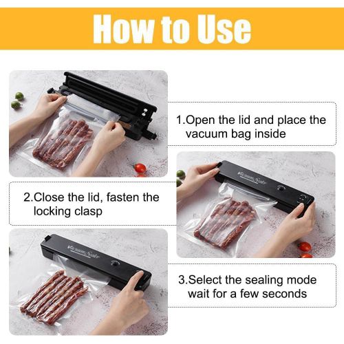 Vacuum sealer, automatic sealer, food preservation machine, biscuit heat sealer