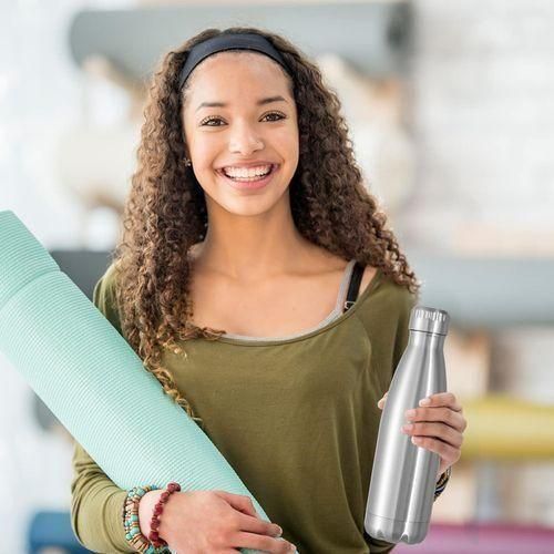KnMn 500ml Stainless Steel Water Bottles For Hot and Cold Water