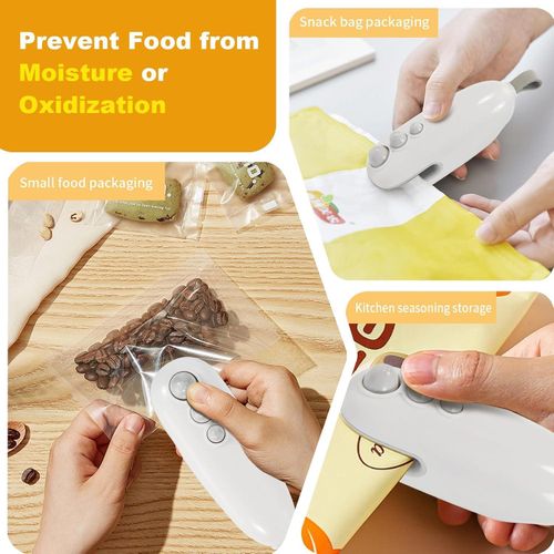 Mini Food Bag Sealer, Portable Heat Sealing Tool for Snack Preservation (1 PC)