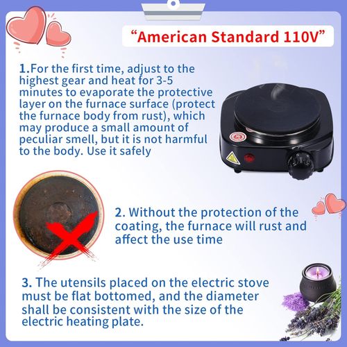 500W Mini Electric Heater/Multifunctional Kitchen Utensil - Black