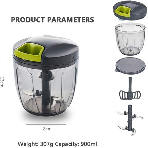 TIMBUTUS 900ml  Multifunctional Manual  Vegetable Cutter &amp; Onions ,Garlic Chopper