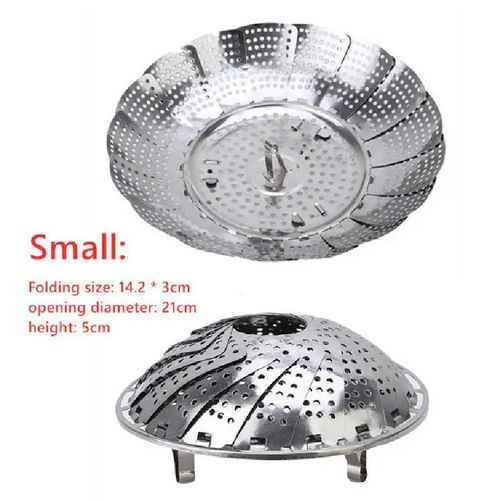 Folding Stainless Steel Steaming Tray Food Steamer Mesh Steamer Rack