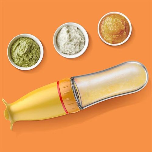 Squeezing Feeding Bottle Silicone Newborn Baby Training Rice Cereal Food Spoon Supplement Feeder Safe Useful Tableware for Kids