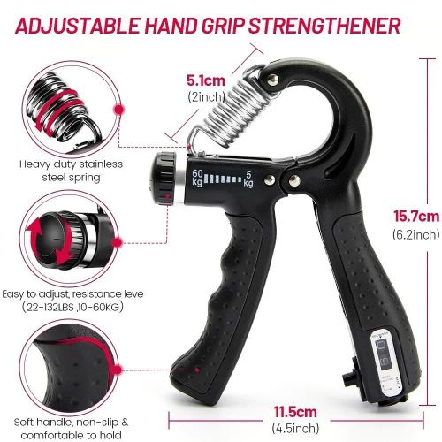 VIC Grip Strength Trainer, Hand Squeezer Adjustable Resistance, Hand Grip Strengthener
