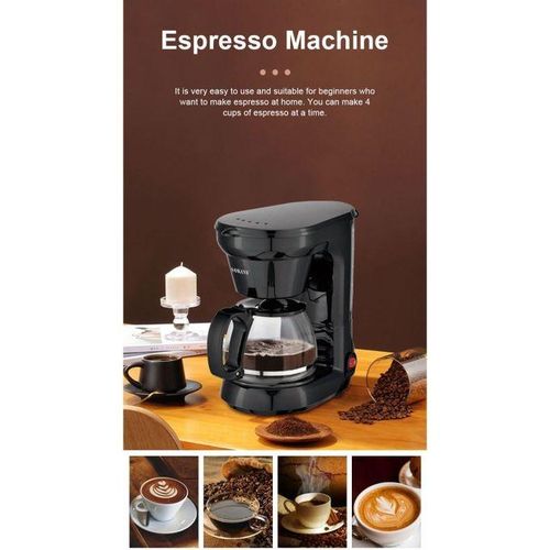 Sokany Hot Sale 650W 750ml Coffee Maker/Coffee Machine 6 Cup, With Glass Carafe And Drip Stop Mechanism To Avoid Spillage And Dishwasher Safe, For Drip Coffee And Expresso Black