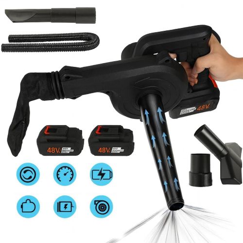 Mythco Cordless 2-in-1 Leaf Blower &amp; Vacuum Cleaner with Strong Suction, Air Duster &amp; Inflator/Deflator – Lightweight, Rechargeable for Home, Car &amp; Outdoor Use