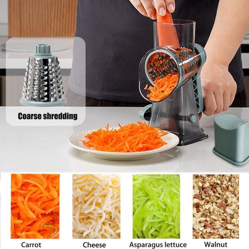 Multifunctional Keoke Cheese Grater Vegetable Cutter Vegetable Cutter Household Shredder Potato Shred Slicer Grater - Transparent Gray