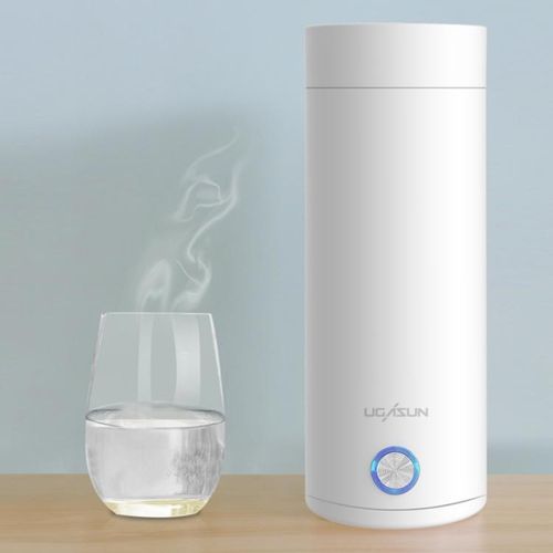 UGASUN Portable Electric Heated Cup, Color: EU Plug (Withe)