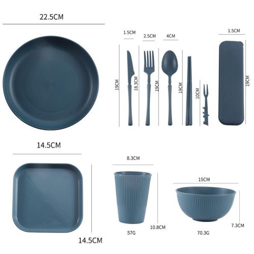 44-Piece Dinnerware Set Including Plates, Dinner Plates, Bowls and Cups