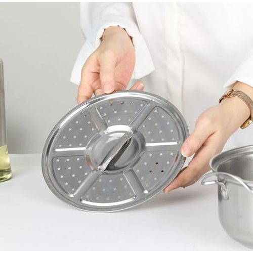 12 PCS Stainless Steel Cookware Set Cooking Pots With Lid And Steamer