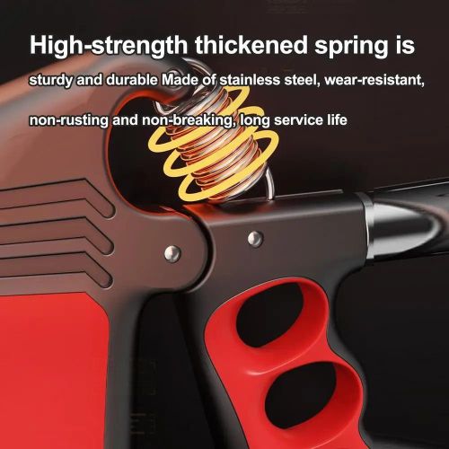 KipFit Adjustable 5-100KG Hand Grip Strengthener with Counter – Forearm and Wrist Exerciser for Muscle Building (RED)