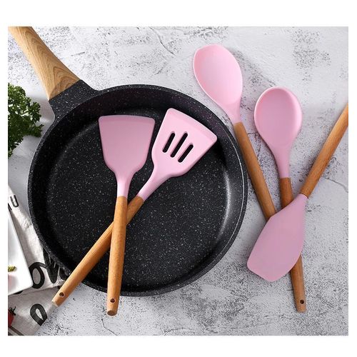 WIFINIT Silicon Silicone Kitchen Set (12 Piece) Kitchenware Serving Spoon