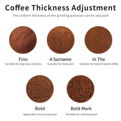Premium Stainless Steel Electric Coffee Grinder – Adjustable 5-Speed Grind Settings