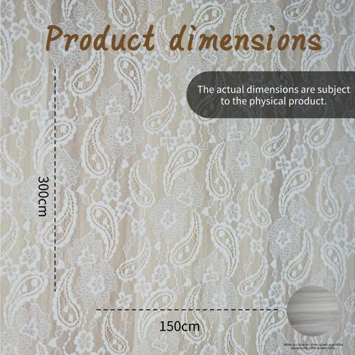 White lace tablecloth rectangle 150×300 cm, covering tea tablecloth flower embroidered lace tablecloth, elegant rectangle covering long retro embroidered reception tablecloth decoration
