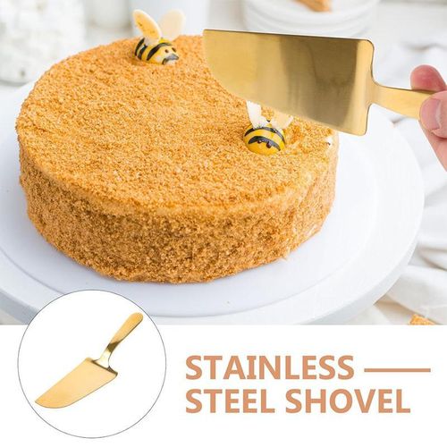 Stainless Steel Cake Server Pie Server Pie Cutter with 4pcs Fruit Forks