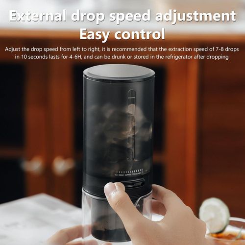 Cold brew coffee machine, drip-type cold drip iced coffee espresso brewer, adjustable water flow