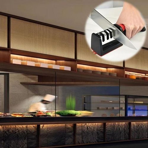 Knife Sharpener 4 Stages Professional Kitchen Sharpening Stone Tungsten Dia