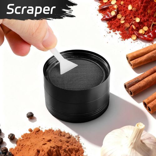 Manual Spice Crusher – Stainless Steel &amp; Zinc Alloy – Hand-Crank Mill for Peppercorns, Cloves, Cumin, and Whole Kitchen Spices(50mm)