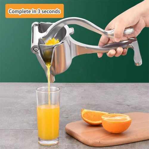 Manual Stainless Steel Juicer - Hand Press Lemon Squeezer with Filter Bag