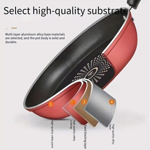 addigoes 28cm Crystal Diamond Non-Stick Frying Pan - Multi-Functional Kitchen Cookware with Easy-Clean Coating, Compatible with Gas &amp; Induction Stoves