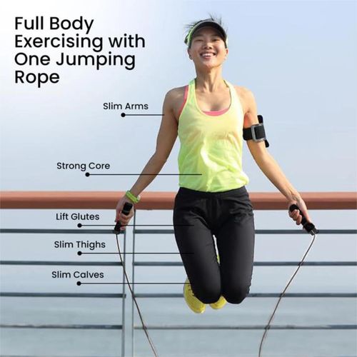 ShebSheb Fitness Jump Rope for Women, Men, and Kids, Tangle-Free with Counter and Reset, Skipping Rope with Foam Handles