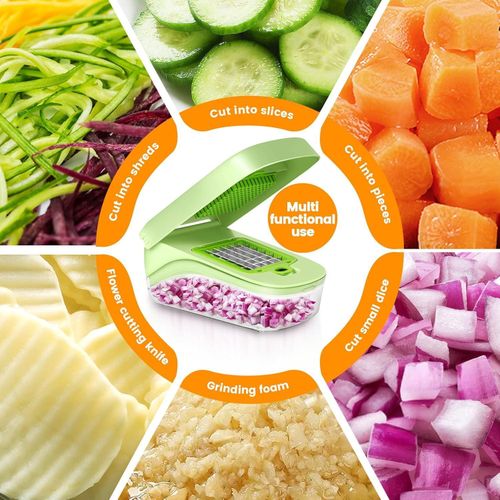 17pcs Multi-functional Vegetable Cutter, Slicer for Vegetables, Onions, and Fruits