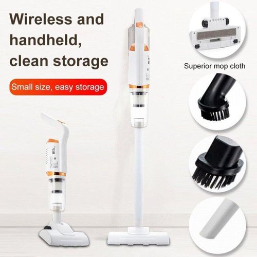 Wireless vacuum cleaner rechargeable, short length use option or extended to 105cm long, 4 brush options, high suction pressure of 7500Pa)