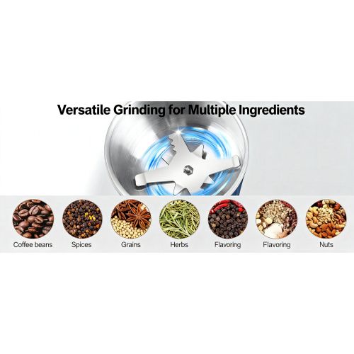 300W Electric Coffee Grinder – Multi-Purpose Spice, Coffee Bean &amp; Herb Grinder Powerful and Durable
