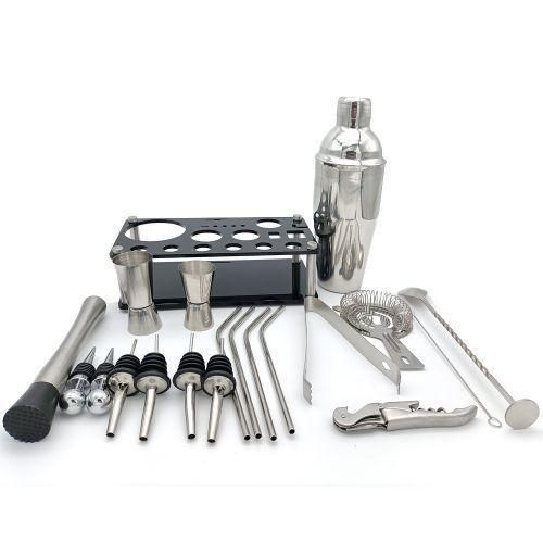 20pcs/set Cocktail Set Boston Shaker Stainless Steel